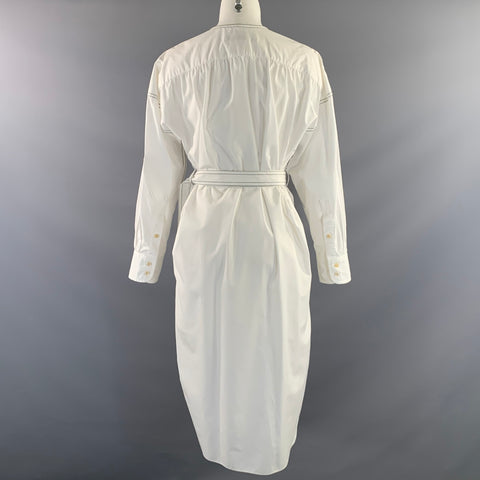 MARNI 2020 Size S White Cotton Geometric Shirt dress Dress