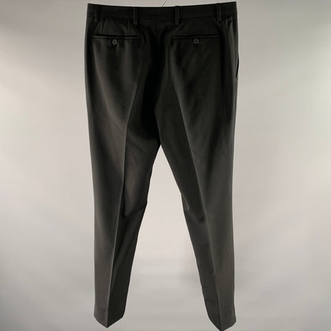 BURBERRY Size 32 Black Wool Dress Pants
