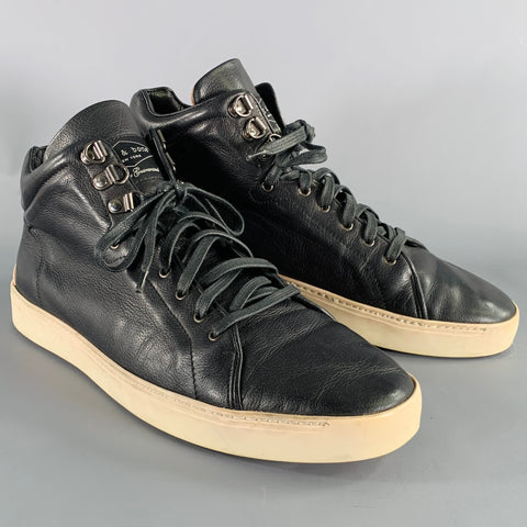 RAG & BONE Size 11 Kent Black Leather High Top Sneakers
