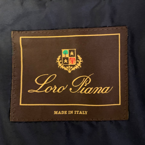 LORO PIANA Traveler Size XXL Khaki Solid Suede Field Jacket