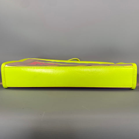 MCM SS2019 Pink Neon Monogram PVC Wristlet