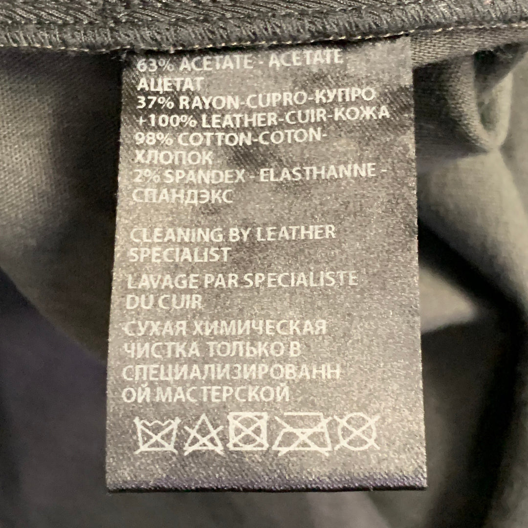 HAIDER ACKERMANN Size 32 Olive Black Velvet Acetate Blend Casual Pants