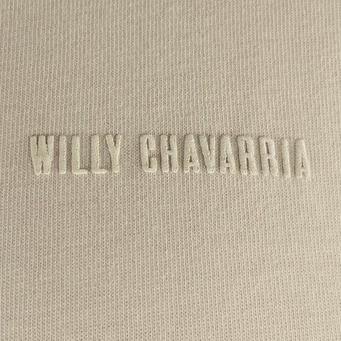 WILLY CHAVARRIA Size XL White Logo Cotton Oversized Sweatshirt