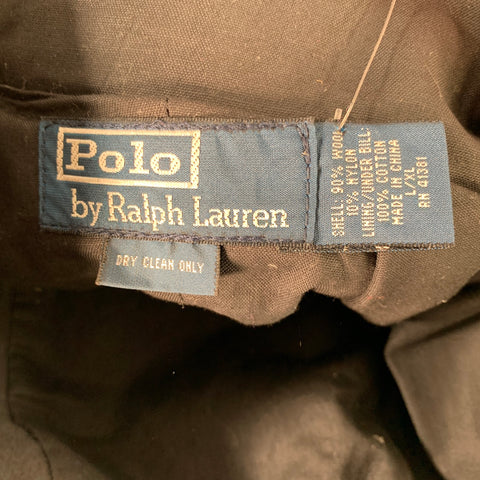 POLO by RALPH LAUREN Size L/XL Red Black Plaid Wool Nylon Hunting Cap Hat
