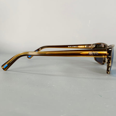 REVO Finley G Brown Blue Acetate Polarized Sunglasses