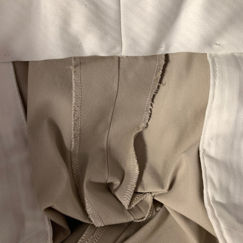 PRADA Chest Size 42 Khaki Cotton  Polyester Notch Lapel 36 29 Suit