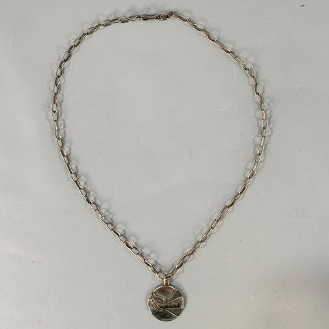 VINTAGE Collier Pendentif Colombe en Argent Sterling