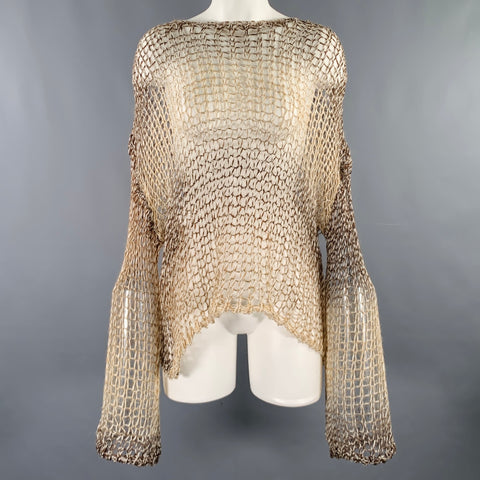 JADED Size M Brown Beige Viscose Blend Knit Pullover