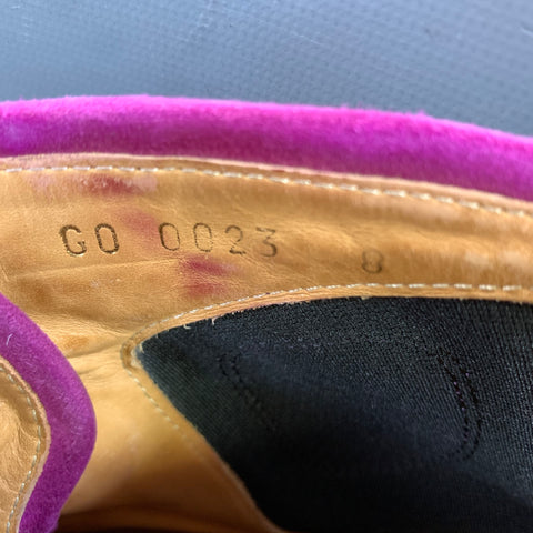 LOUIS VUITTON Size 8 Purple Grey GO 0023 Mixed Fabrics High Top Sneakers