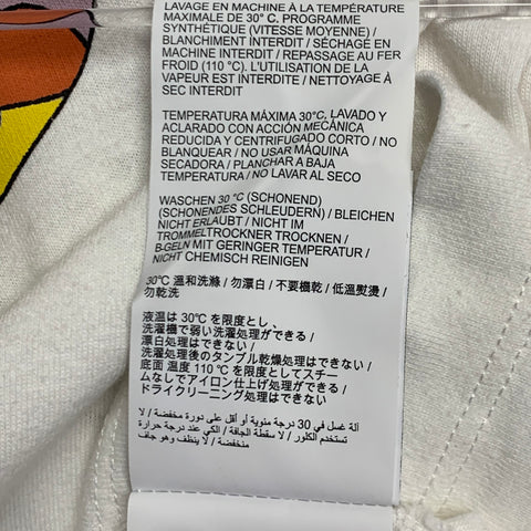 OFF-WHITE Size XXL White Multi Color Bart Simpson Print Cotton Crew Neck T-shirt