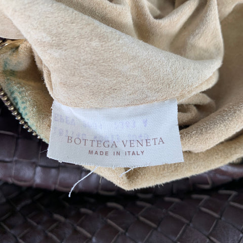 BOTTEGA VENETA 2009 Brown Woven Leather Hobo Shoulder Bag
