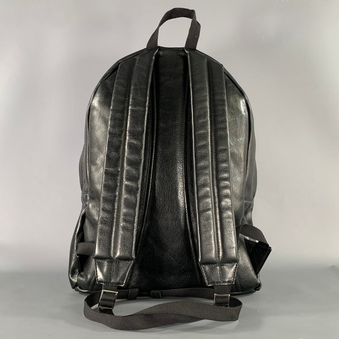 ALEXANDER MCQUEEN Black Silver Skull Leather Backpack Bags