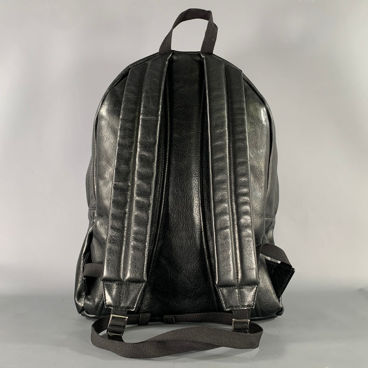 ALEXANDER MCQUEEN Black Silver Skull Leather Backpack Bags