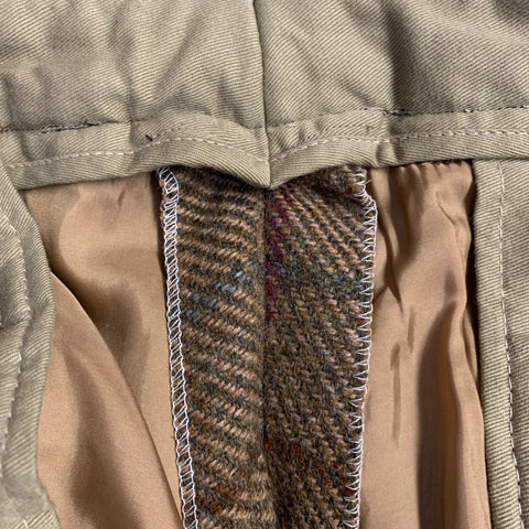 BILLS KHAKIS Size 38 Tan Multi Color Plaid Wool Flat Front Dress Pants