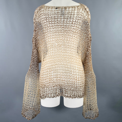 JADED Size M Brown Beige Viscose Blend Knit Pullover