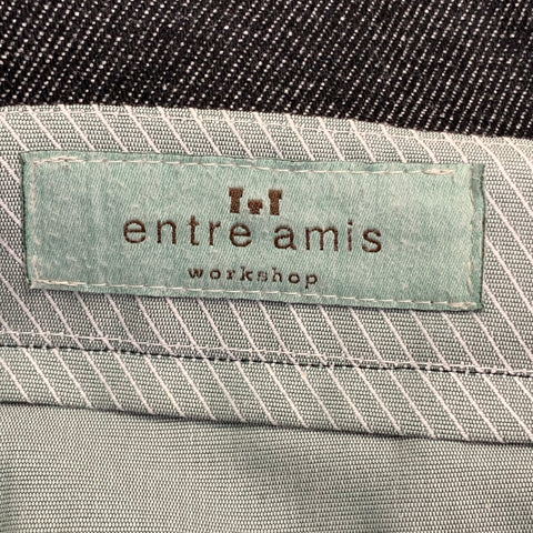 ENTRE AMIS Size 33 Black White Tweed Cotton Blend Drawstring Casual Pants