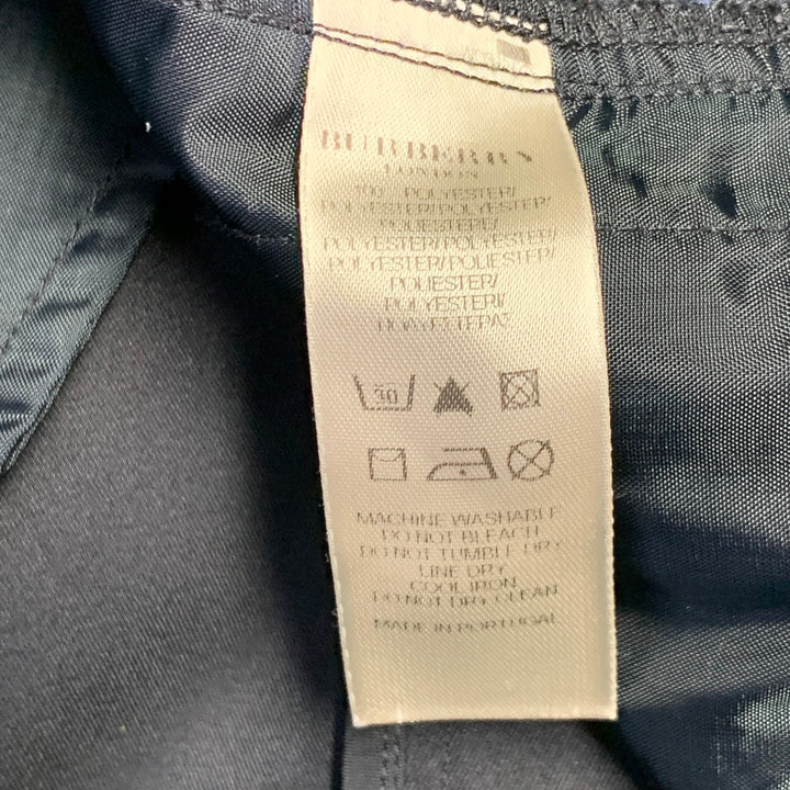 BURBERRY Size M Black Polyester Straight Zip Pockets Casual Pants