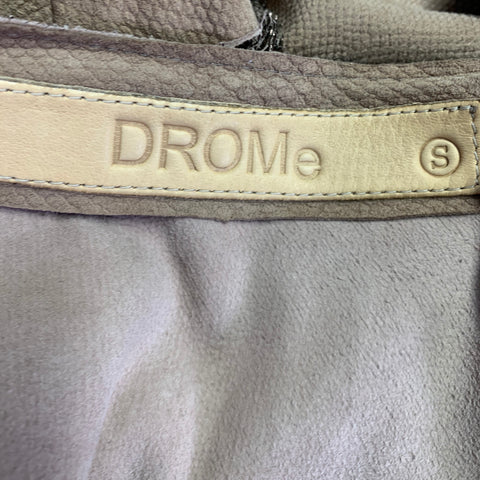 DROME Size S Beige Silver Sheepskin Suede Open Front Casual Top