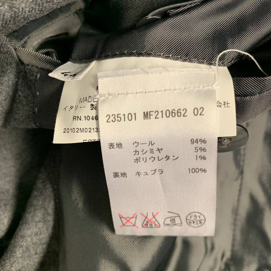 JIL SANDER Size 34 Grey Heather Twill Wool Cashmere Blend Sport Coat