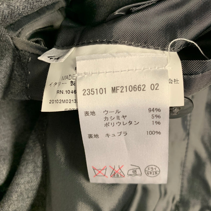 JIL SANDER Size 34 Grey Heather Twill Wool Cashmere Blend Sport Coat