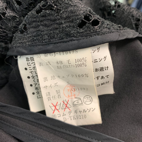 COMME des GARCONS Size S Black Wool Lace Jacket