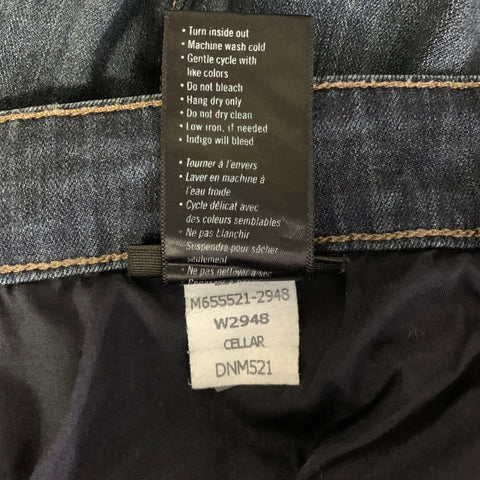 PAIGE Size 32 Blue Indigo Contrast Stitch Denim Low Rise Jeans