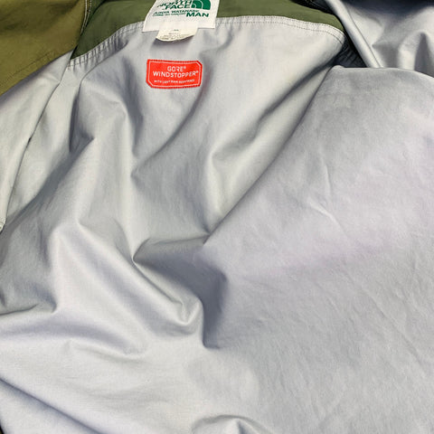 JUNYA WATANABE x THE NORTH FACE FW17 Size XL Green Olive Cotton Nylon Rain Resistant Zip Buttons Jacket