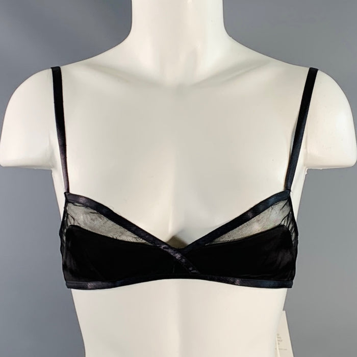 ZIMMERMANN Taille 0 Robe-top bralette noire en mélange de viscose à tissus mélangés