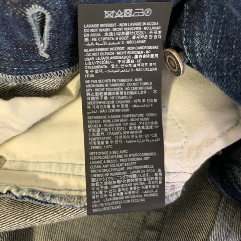 SAINT LAURENT Size 25 Blue Cotton Straight leg Jeans