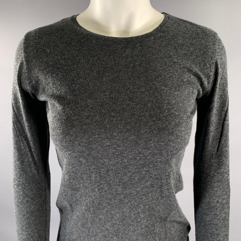MAJESTIC FILATURES Size S Grey Cotton Cashmere Long Sleeve T-shirt