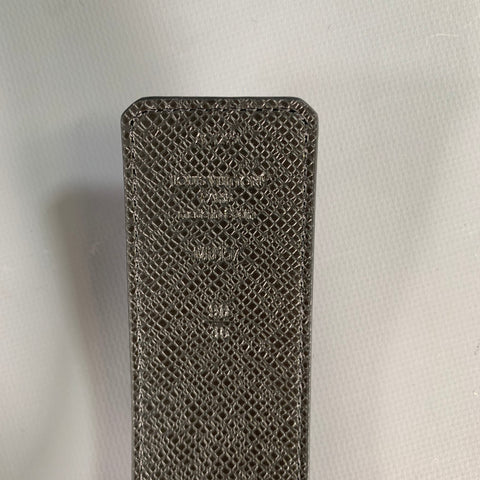 LOUIS VUITTON Size 36 Black Grey Monogram Canvas Belt