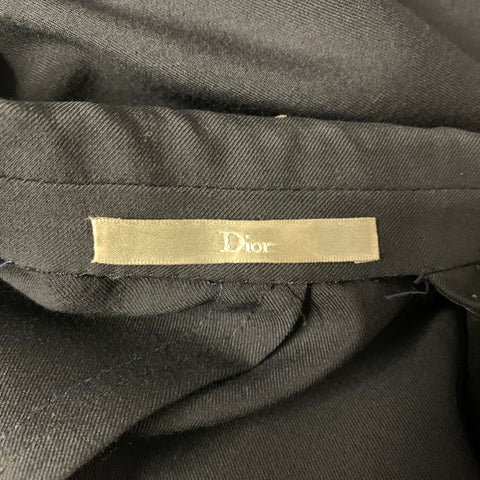 DIOR Chest Size 42 Navy Solid Cashmere Notch Lapel Sport Coat
