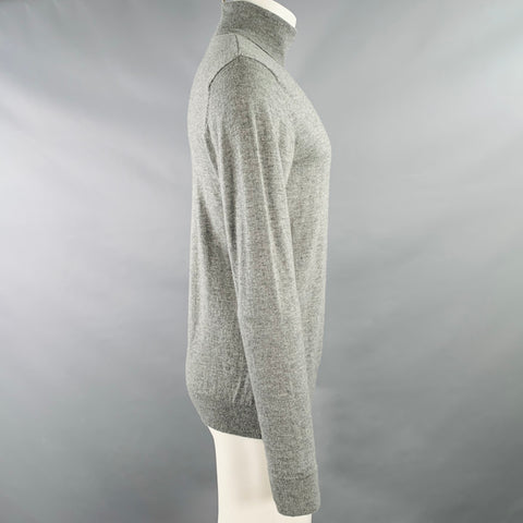 CARHARTT Size S Grey Heather Lambswool Blend Turtleneck Pullover