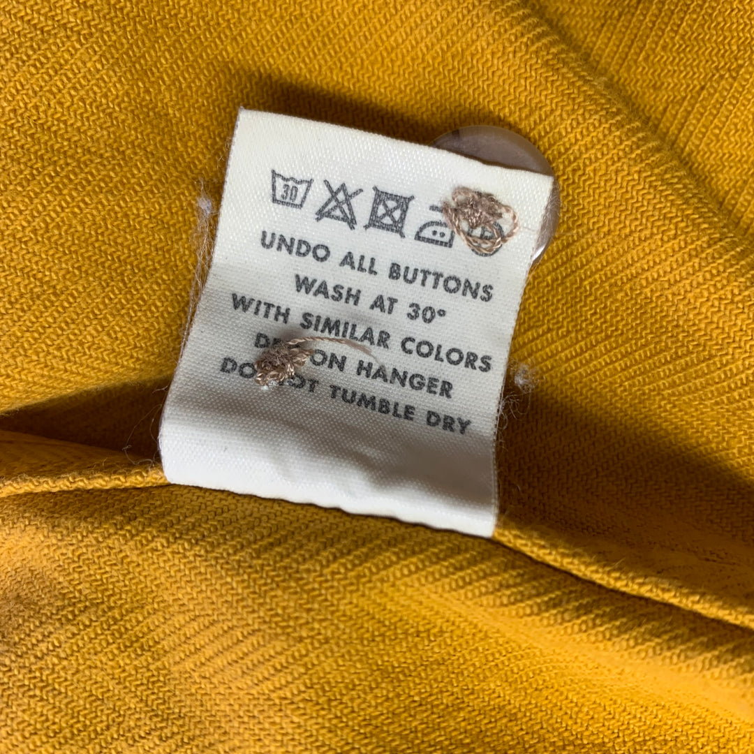 A DAY'S MARCH Size L Yellow Mustard Herringbone Cotton Chore Jacket