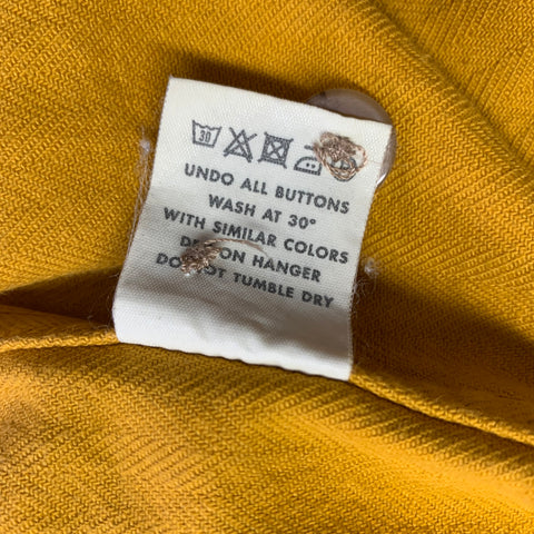A DAY'S MARCH Size L Yellow Mustard Herringbone Cotton Chore Jacket