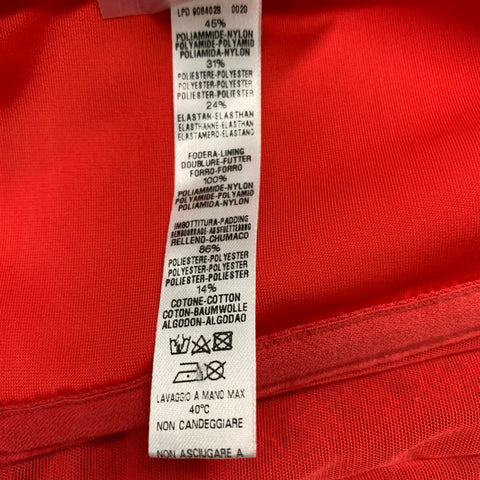 LA PERLA Taille S Haut de robe corset texturé en mélange de polyamide rouge