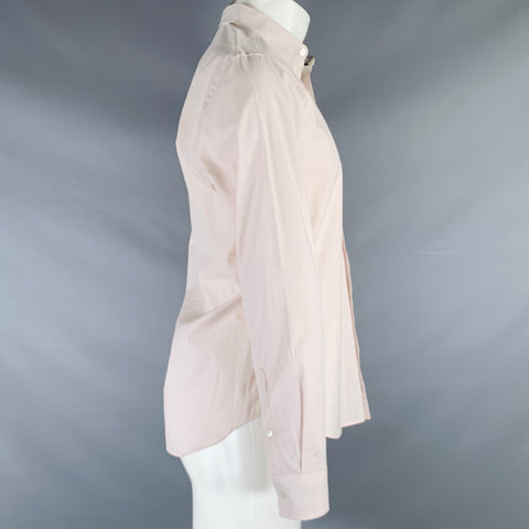 BURBERRY LONDON Size M Pink Blush Cotton Blend Long Sleeve Shirt