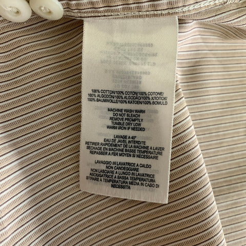 RRL by RALPH LAUREN Size L Brown White & Khaki Stripe Cotton Long Sleeve Shirt