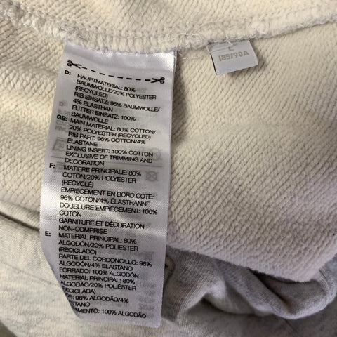Y-3 Size L Grey Heathered Polyester Blend Sweat Shorts