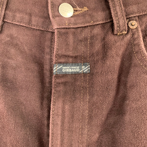 MARITHE+FRANCOIS GIRBAUD Size 31 Brown Cotton 5 Pocket Casual Pants