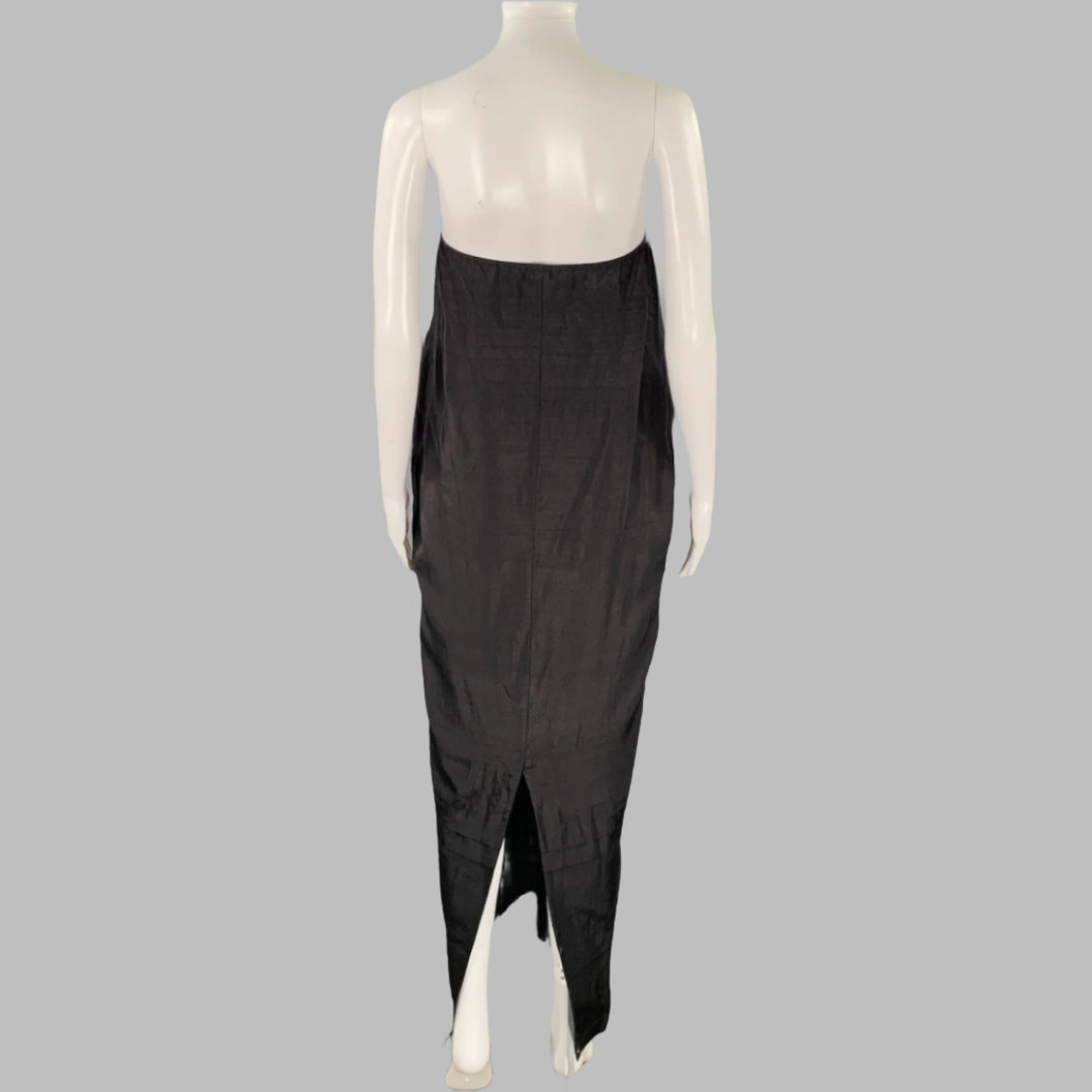 PROENZA SCHOULER Size 6 Black Silk Strapless Knot Dress
