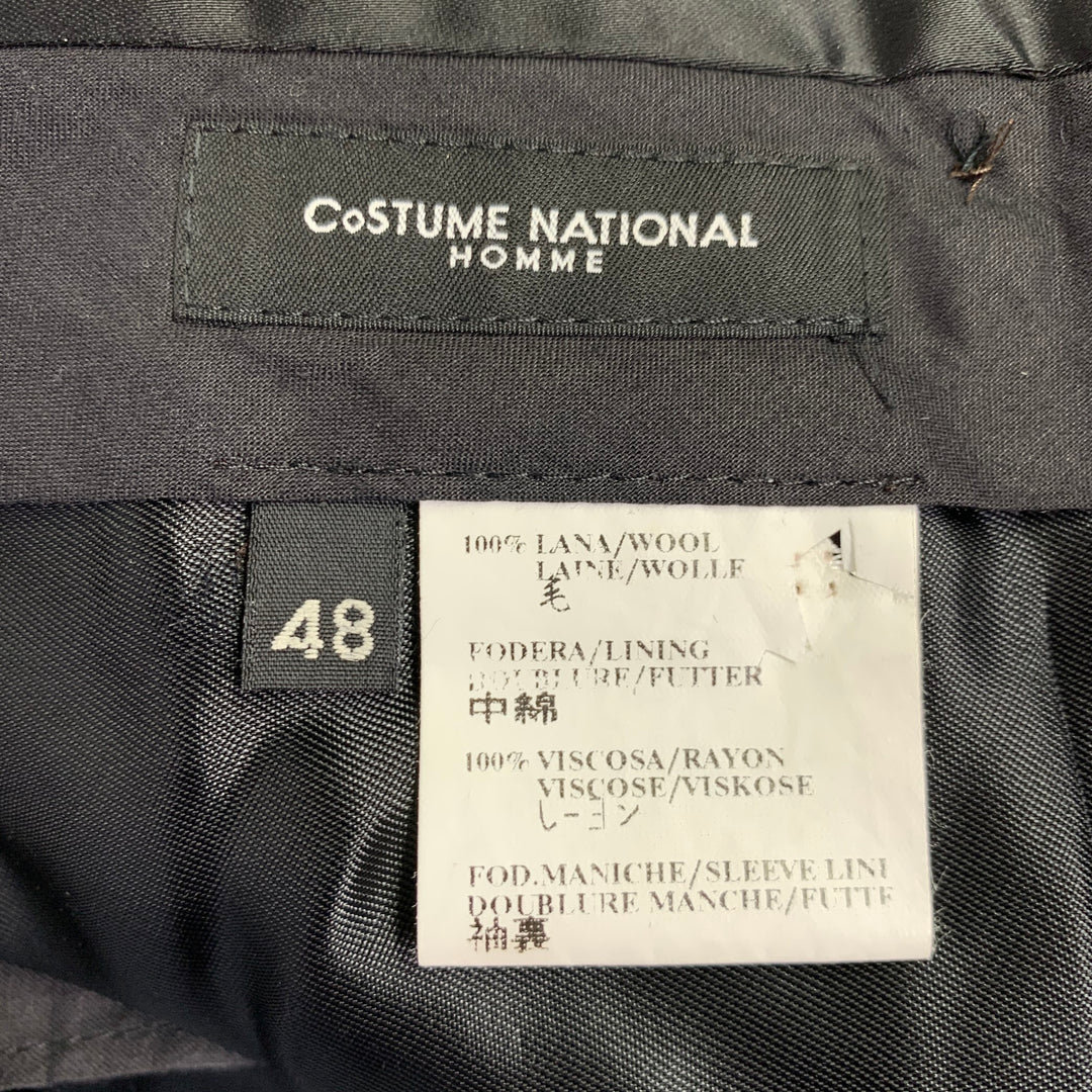 CoSTUME NATIONAL Size 38 Brown Grey Pinstripe Wool Single Button Suit