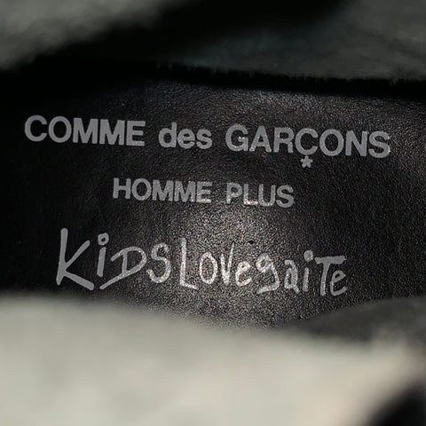 COMME des GARCONS HOMME PLUS Size 10 Black Leather Pull On Military Boots