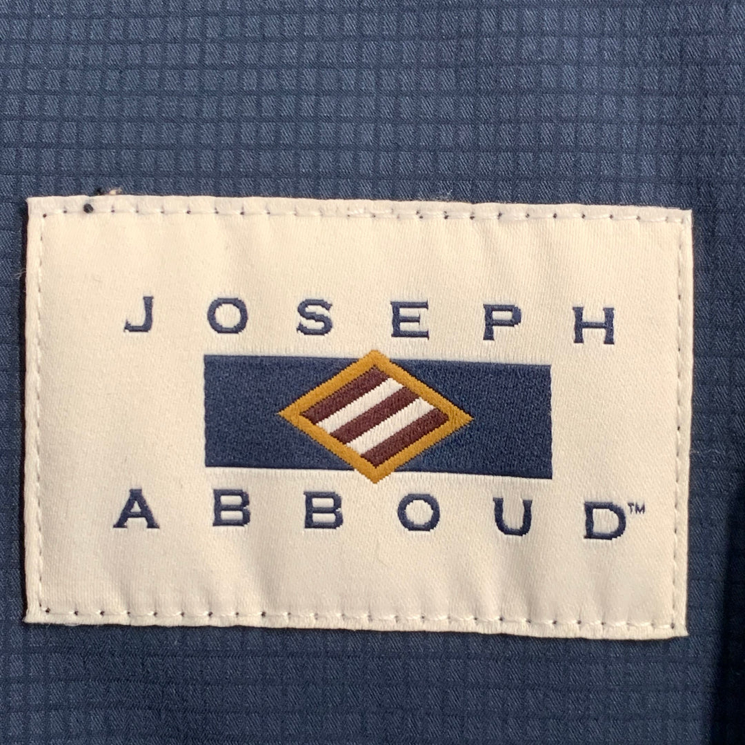 JOSEPH ABBOUD Size 40 Navy Polyester Blend Zip Up Snaps Coat