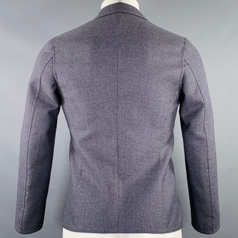 JIL SANDER Veste droite en laine grise Taille 38