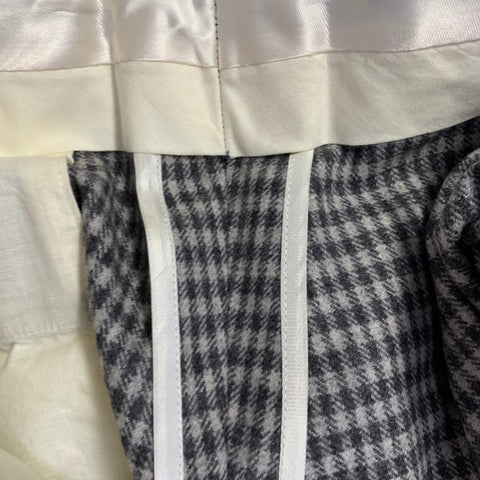 GIVENCHY Size 30 Grey Charcoal Checkered Virgin Wool Pleated Dress Pants