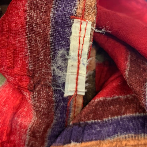 GEOFFREY BEENE Size XS Red Multi Color Stripe Wrinkled Skirt