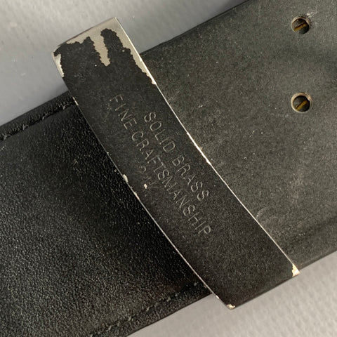 LOUIS VUITTON Size 35 Grey Black Checkered Coated Canvas Belt
