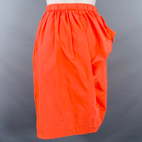 MARC by MARC JACOBS Size 6 Orange Polyester Ruffled Skirt