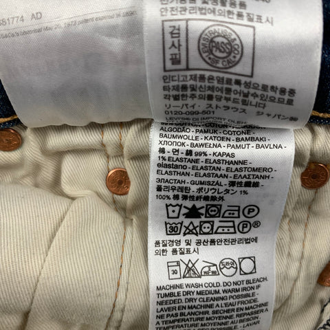LEVI'S PREMIUM Taille 29 Jean en coton lavé bleu